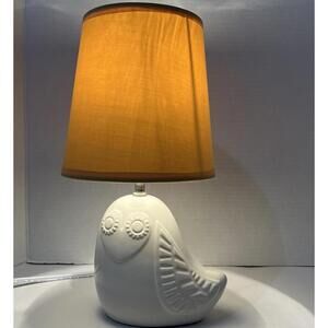 Lola Owl Lamp Happy Chic by Jonathan Adler Yellow Shade Retro Contemporary 13x5
